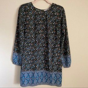 Small Green floral Abercrombie dress long sleeve